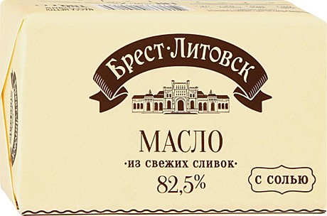 Масло сливочное 82,5% 180 гр. Брест-Литовс