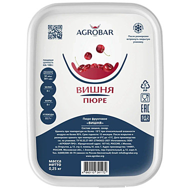 Пюре Вишня 0,25 Кг
