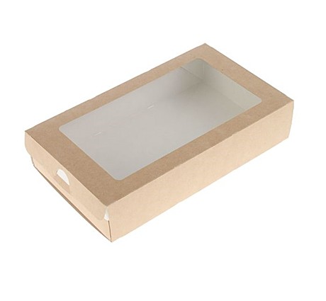 Коробка ECO 20*12*4 см крафт с окном