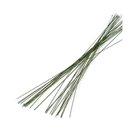 Флористическая проволока зеленая №24 (36 см, 50 шт)